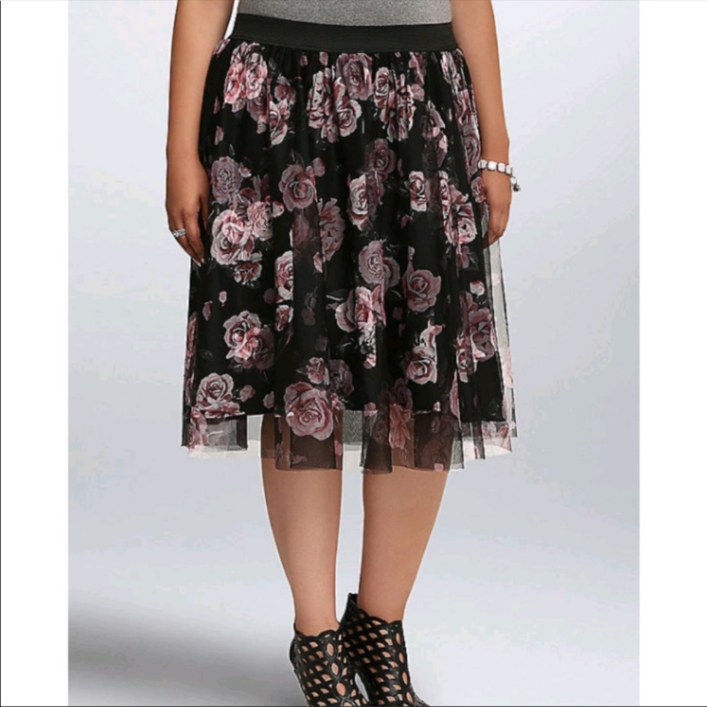 Torrid Tulle Floral Skirt